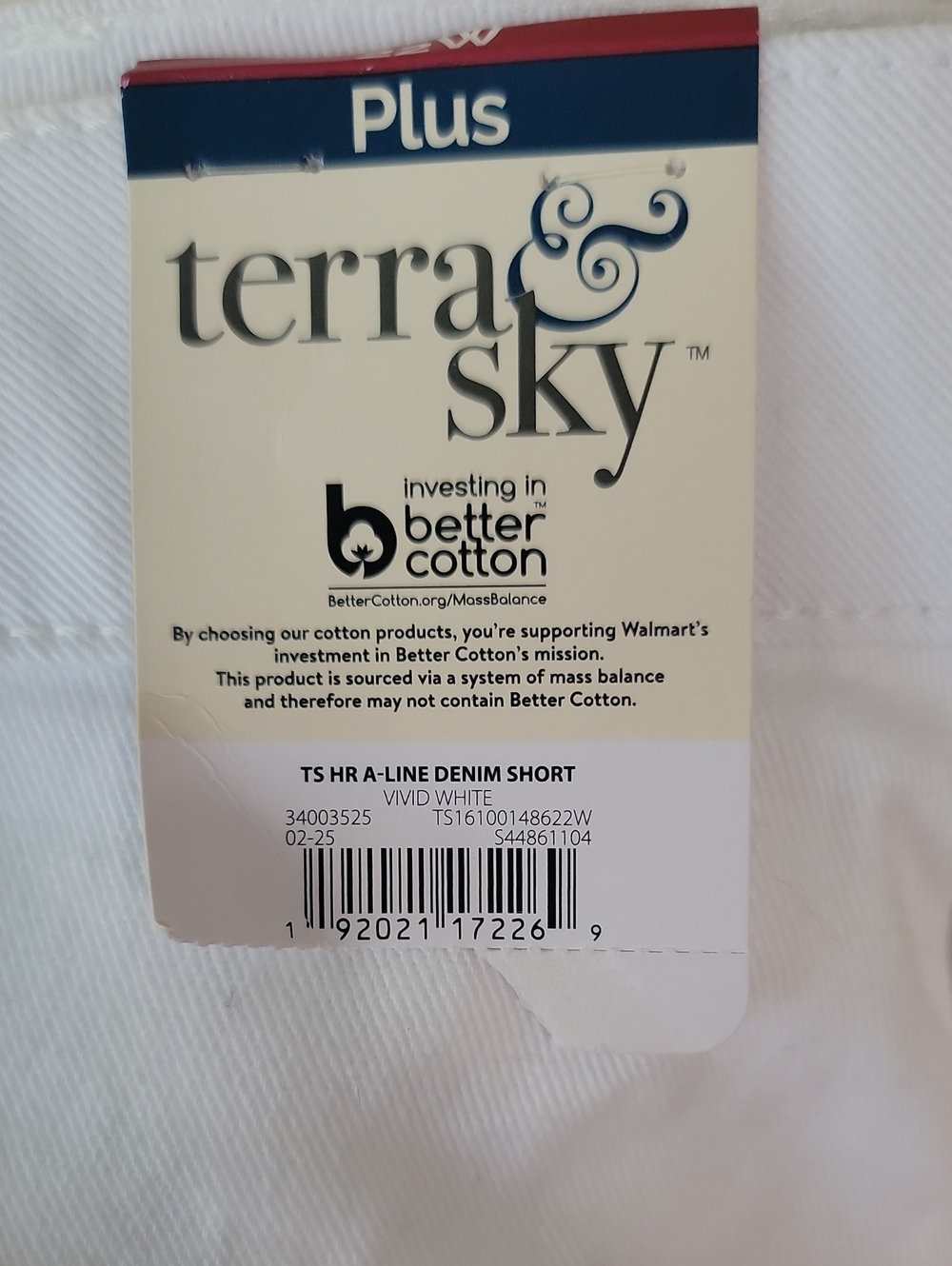 Terra & Sky White Stretch Shorts Size 22W  NWT - Picture 7 of 8